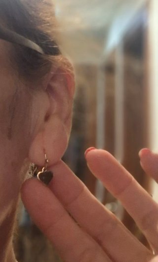 Pendientes Corazón Chapados en Oro
