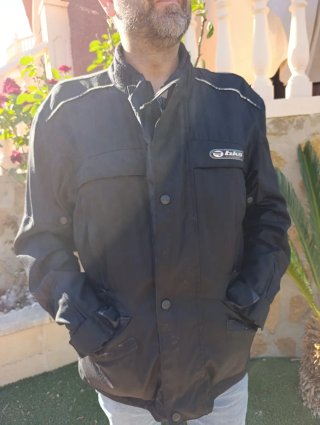 Chaqueta motera BKS negra T. XL