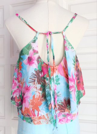 Blusa Crop Floral