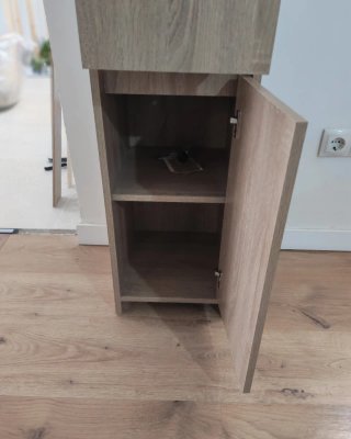 Mueble auxiliar madera baño