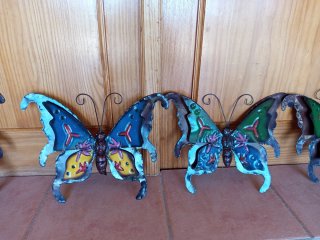 Lote 4 Mariposas Decorativas Metal