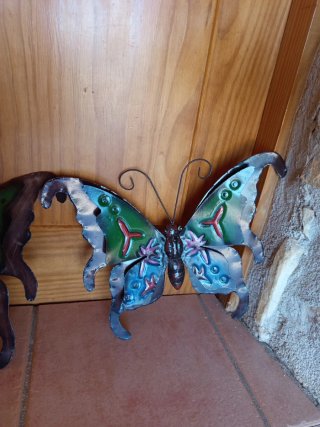Lote 4 Mariposas Decorativas Metal