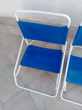 3 Sillas Plegables Playa Azul