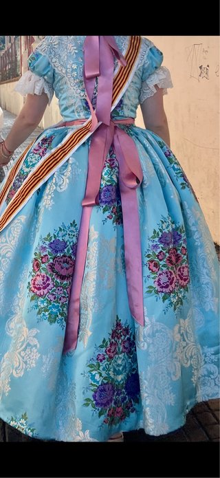 Traje de Fallera Azul Claro Talla S/M