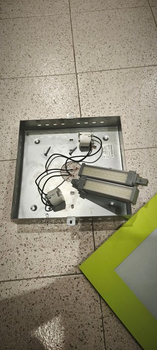Plafón LED Cuadrado 35x35cm Verde Lima