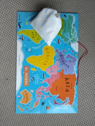 Mapa Mundi Puzzle Magnético Janod