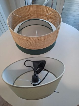 Lámpara de techo bambú y madera