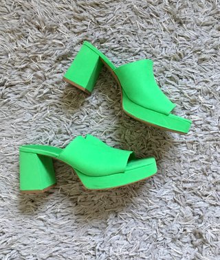 Sandalias tacón verde  40