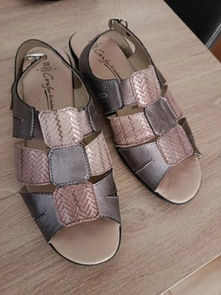 Sandalias piel cómodas talla 39
