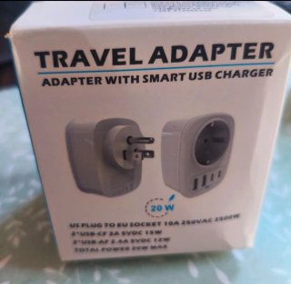 Adaptador Enchufe US/EU con USB