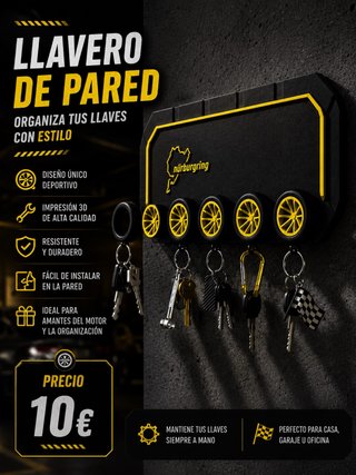 Llavero de pared deportivo Nürburgring