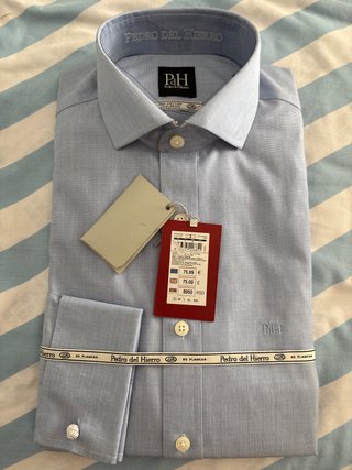 Camisa Pedro del Hierro azul talla S nueva