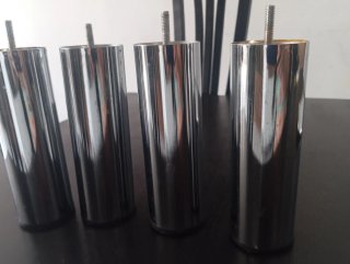 Juego de 4 Patas  Metal Cromado sofá muebles