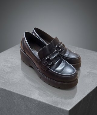 Mocasines de cuña negros