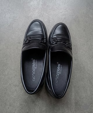 Mocasines de cuña negros