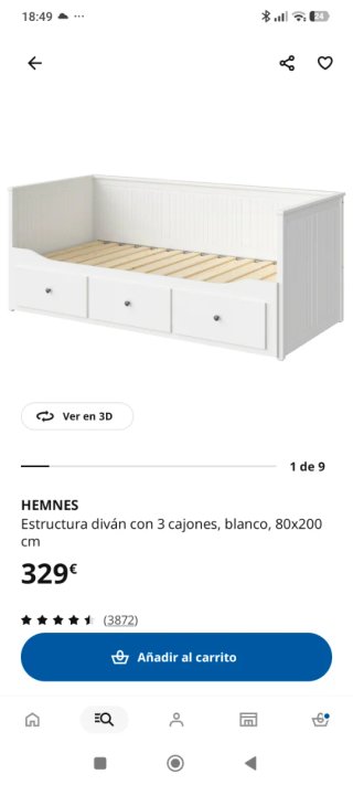 Cama nido Ikea Hemmes blanca