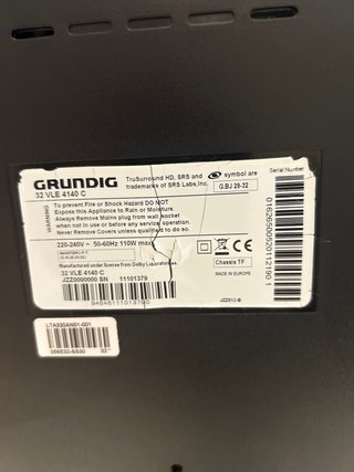 Televisor Grundig 36 Negro