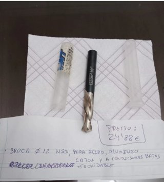 Broca fresa metal 12mm