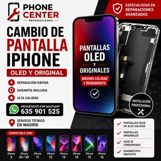Cambio Pantalla iPhone OLED y Originales
