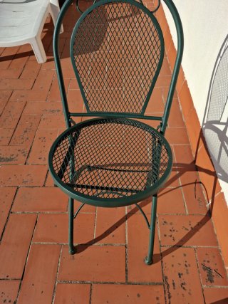 2 Sillas de metalicas Plegables Verdes