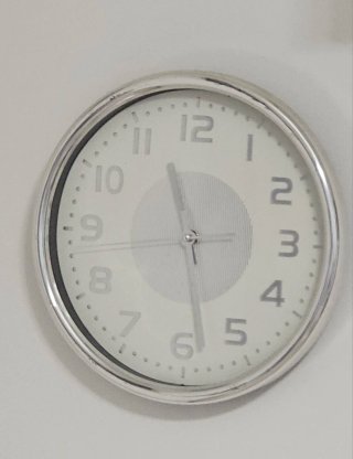 Orologio da parete rotondo argento