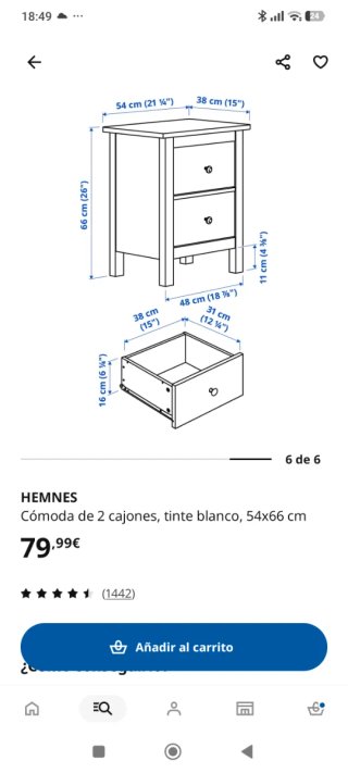 Mesilla de noche Hemmes Ikea