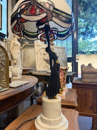Lampada Liberty Vetro e Marmo