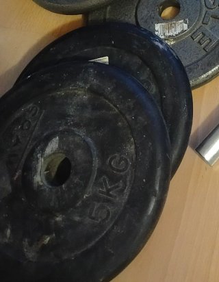 Barras de pesas 2kg con pinzas