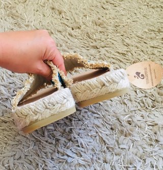 Sandalias Macarena Talla 40 Beige/Azul