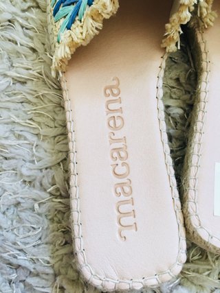 Sandalias Macarena Talla 40 Beige/Azul