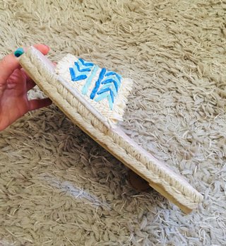 Sandalias Macarena Talla 40 Beige/Azul