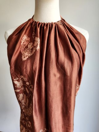 Vestito corto estivo Halter marrone Taglia S/M