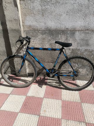 Bicicleta de montaña azul