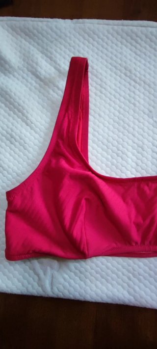 Top H&M Rosso Palestra/Mare Tg M
