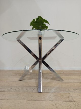 Mesa Redonda de Cristal Templado