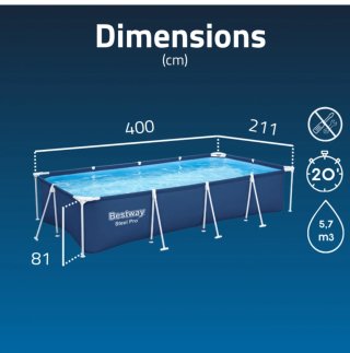 Piscina Bestway Steel Pro 4x2x0.81m