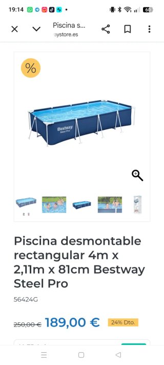 Piscina Bestway Steel Pro 4x2x0.81m