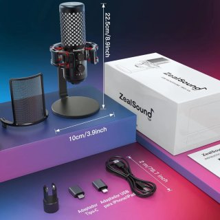 Micrófono USB ZealSound para juegos Phone teléfono
