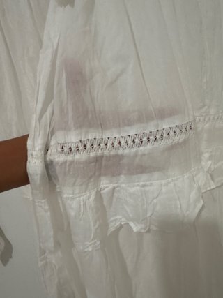 Kimono calcedonia  Vestido playero blanco