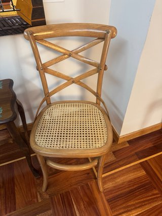 Silla Thonet Rejilla Aspas Doble Cruz