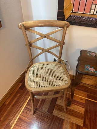 Silla Thonet Rejilla Aspas Doble Cruz