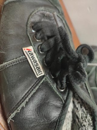 Zapatillas Kawasaki Negras de piel