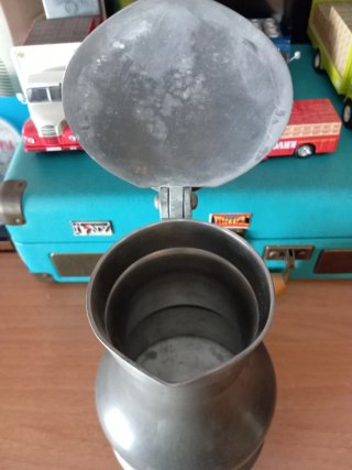 Jarra Antigua Peltre Cerveza