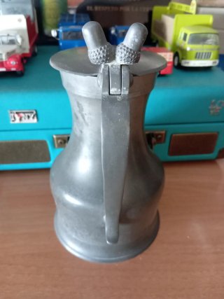 Jarra Antigua Peltre Cerveza