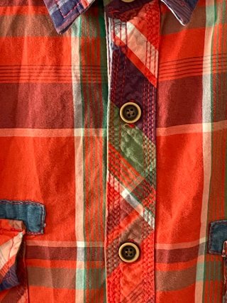 Camisa Samurai manga corta cuadros
