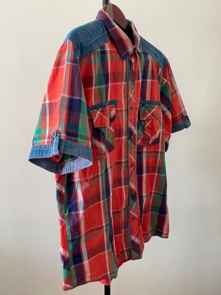 Camisa Samurai manga corta cuadros
