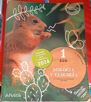 Libro Biología y Geología de primero de la E.S.O
