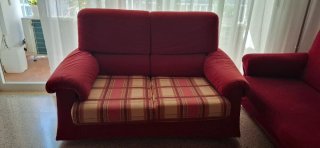 Conjunto Sofás 3 y 2 Plazas Rojo
