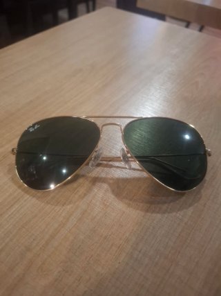 Gafas de sol Ray-Ban aviador marron palido.Hombre.