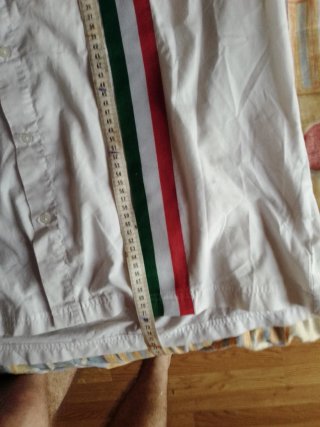 Camisa italiana multicolor blanca